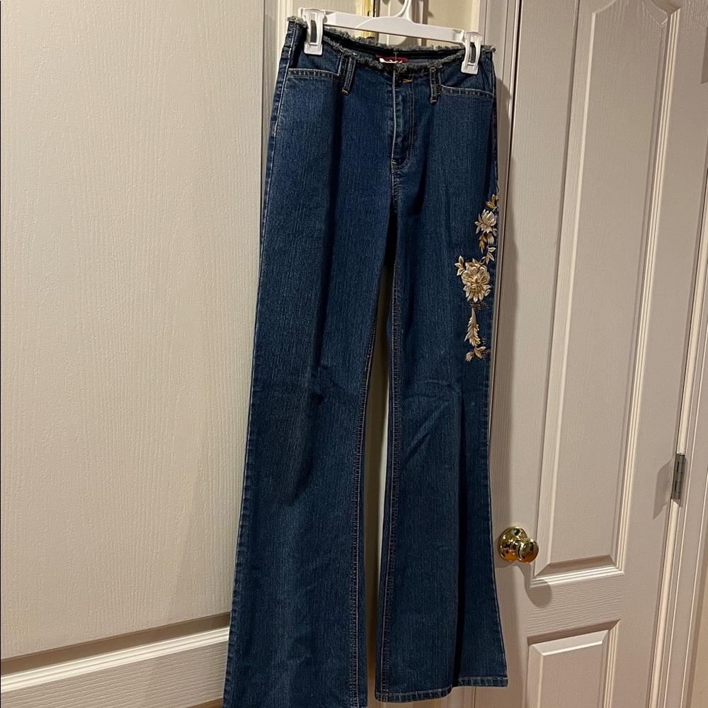 Embroidered Blue Jeans